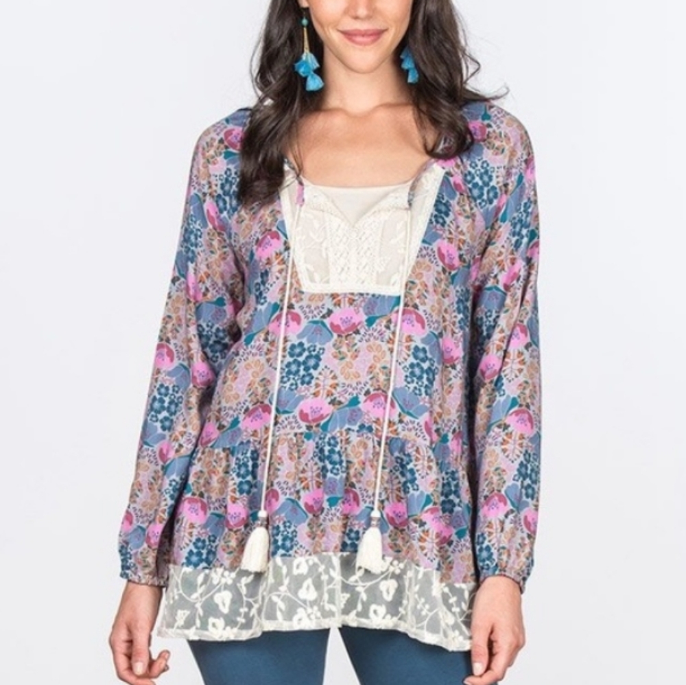 Matilda Jane Sew Perfect Floral Lace Boho Sz XXL